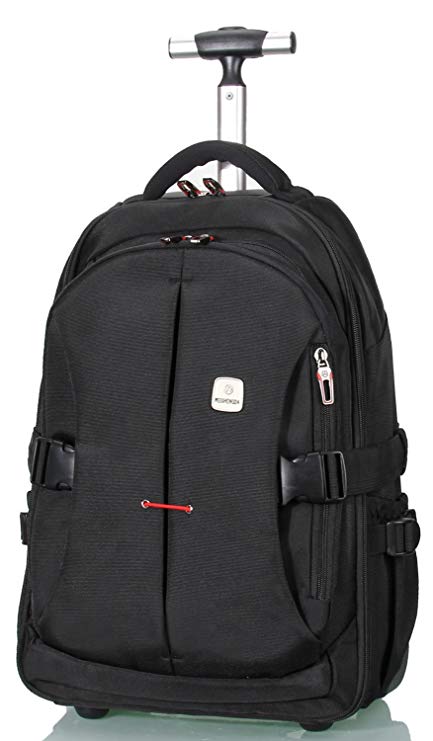 19" Wheeled Backpack, Rolling Carry-on Luggage Travel Duffel Bag for Men and Girls