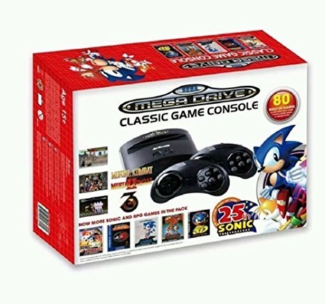 Sega Mega Drive Classic Game Console with 80 Games (Electronic Games)