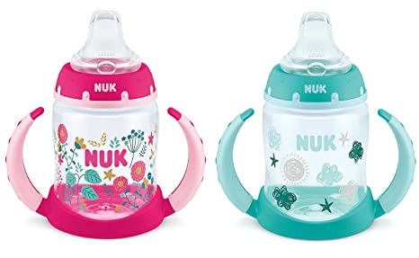 NUK Learner Cup Silicone Bundle Pack, Kitty/Pink, 5 Ounce, 2 Count