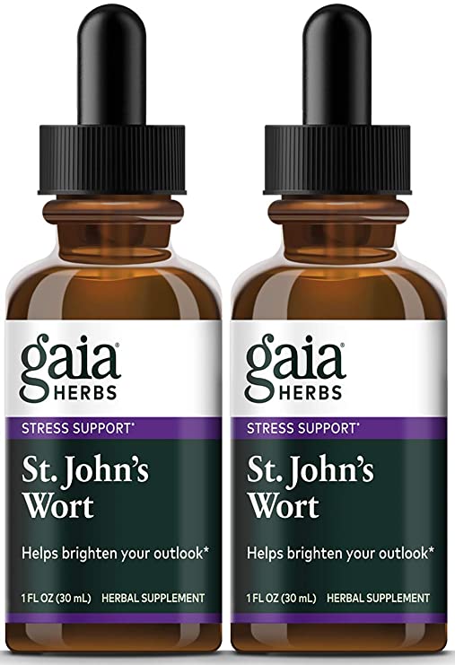 Gaia Herbs St. John's Wort, Liquid Supplement, 1 Ounce (Pack of 2) - Mood Support, Promotes a Positive and Sunny Mood