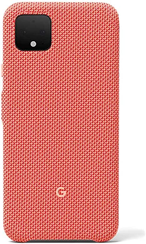 Google Pixel Case for Pixel 4 - Protective Phone Cover with Tailored Fabric and Active Edge Compatible - Official Google Pixel Cover - Could Be Coral