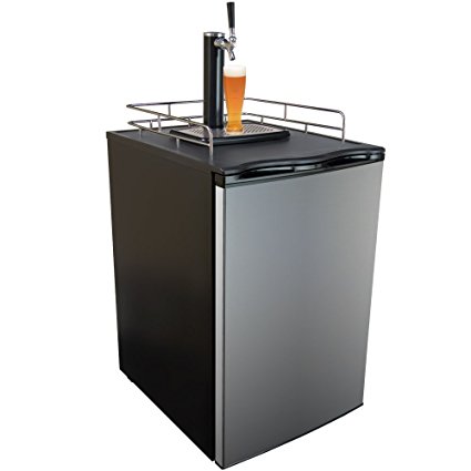 Keggermeister KM2800SS Kegerator Full-Size Single-Tap Beer Refrigerator and Dispenser, Stainless Steel