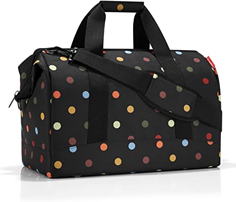 Reisenthel Allrounder M, Travelling, Doctors and Sports Bag, Black with Dots, MS7009