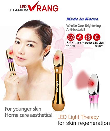 24k Beauty Bar Pro utilizing LED Light Therapy Galvanic Ion Vibration Face Massager MADE IN KOREA (Pro w/LED Light)