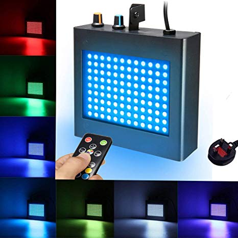 Strobe Lights SOLMORE 25W Disco Lights 108 LEDs RGB Stage Lights Automatic/Music Activated DJ Party Lights Adjustable Flash Speed Control for Party Wedding Show Pub Karaoke Christmas with Remote