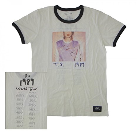 Taylor Swift 1989 Album Cover Tour Ringer Tee T-Shirt Small, Medium, Large