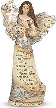 Pavilion Gift Company Elements 9-Inch Sympathy Angel Holding Star, Stars in The Sky