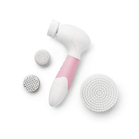 Vanity Planet Spin for Perfect Skin Complete Face & Body Cleansing Brush - Water-Resistant - Pucker Up Pink