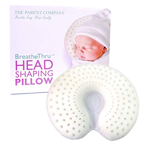 Breathe-Thru Baby Head Shaping Pillow (Infant, White)