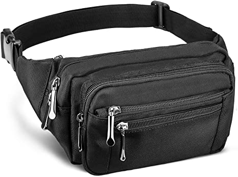 Fanny Pack for Men and Women with Water-Resistant Adjustable Strap Waist Pack Bags for Sports Workout Running Traveling Casual Carrying of Phones