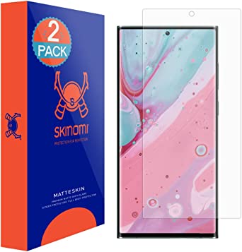 Skinomi Matte Screen Protector Compatible with Samsung Galaxy S22 Ultra (Edge to Edge Coverage)(2-Pack) Anti-Glare Matte Skin TPU Anti-Bubble Film