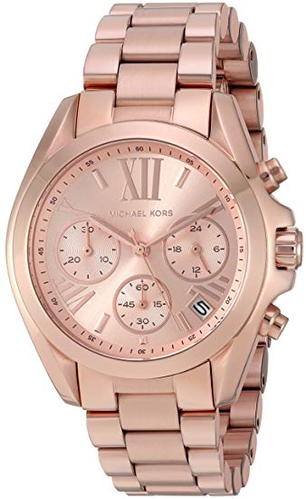 Michael Kors Women's Rose Goldtone Mini Bradshaw Watch