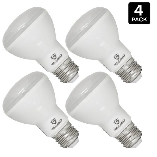 Great Eagle (4-pack) LED BR20 or R20 Dimmable Light Bulb. 7W (60W) UL Listed Bright White 3000K Light Bulb for Recessed, Track, and Pendant Lighting Fixtures - USA Seller