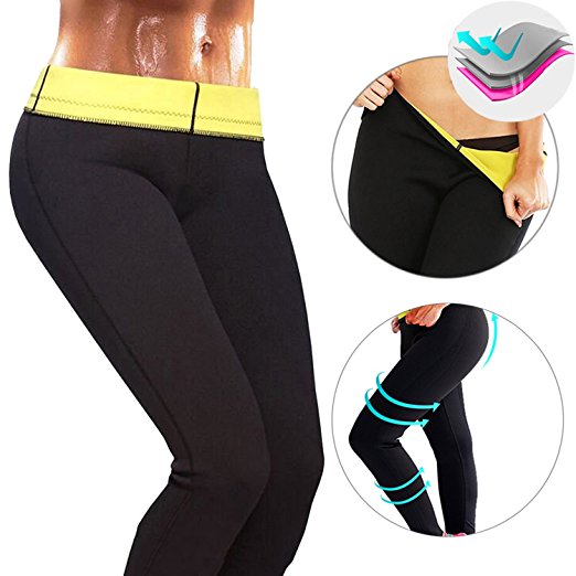 CROSS1946 Women's Slimming Long Pants Leggings Yoga Hot Thermo Neoprene Sweat Sauna Body Shapers For Weight Loss