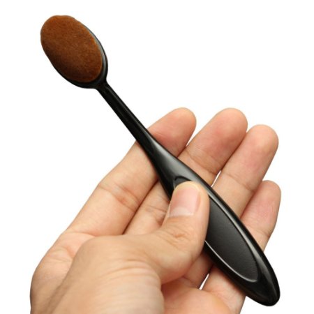 HOSL® Soft and Dense Bristles Oval Toothbrush Curve Foundation Brush Cosmetic Makeup Face Cream Powder Blush Makeup Tool Powder Blusher