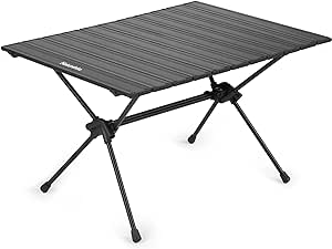 Naturehike Aluminum Alloy Folding Large Outdoor Table Strong Adjustable Collapsible Portable Camping Table with Carry Bag Easy to Set Up and Clean for Hiking Picnics BBQ Fishing Backpack Party Beach