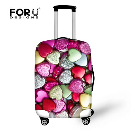 FOR U DESIGNS 18/20/24/28 Inch Creative Color Printed Luggage Cover Spandex Travel Suitcase Protective Cover