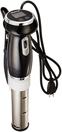 Gourmia GSV130 Digital Sous Vide Machine Pod Immersion Circulator Precision Cooker – Powerful 1200 Watts Motor - Digital Timer Display - Black - Includes Free Recipe Cookbook