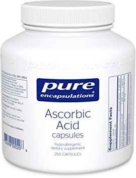 Pure Encapsulations - Ascorbic Acid Capsules - Hypoallergenic Vitamin C Supplement for Antioxidant Support* - 250 Capsules