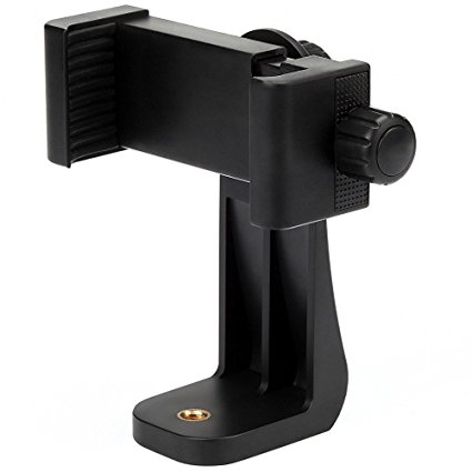 Vastar Universal Smartphone Tripod Adapter Cell Phone Holder Mount Adapter, Fits iPhone, Samsung, and all Phones, Rotates Vertical and Horizontal, Adjustable Clamp