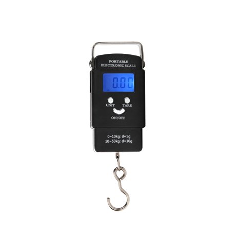 Jellas™ 110lb/50kg Electronic Balance Digital Fishing Hanging Hook Scale with Large Backlight LCD Display