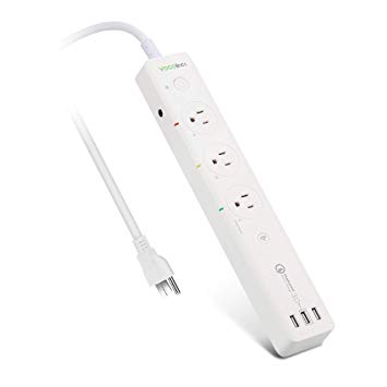 VOCOlinc PM2 Smart Power Strip Surge Protector · Outlet C Power Meter · Works with Apple HomeKit & Amazon Alexa & Google Assistant · 2.4GHz Wi-Fi (3 Outlets   3 USB - a QC 3.0 USB)