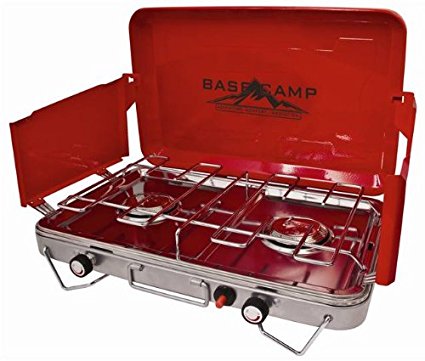 Basecamp by Mr. Heater Deluxe Two Burner Stove (Red)