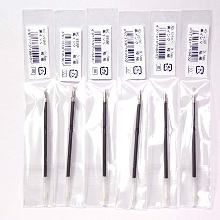 Ohto 0.5mm Black Oil-based Ink Refill (No.895NP), for Ohto Needle Point Ballpoint Pen, × 6 Packs/total 6 pcs (Japan Import) [Komainu-Dou Original Package]