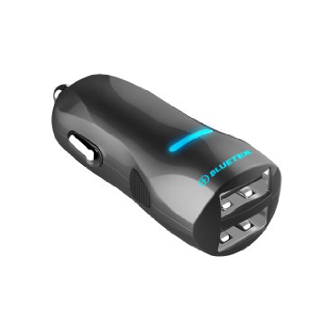 TeckNet PowerDash 4.8A/24W 2-Port Rapid USB Car Charger with BLUETEK Smart Charging Technology For Apple iPhone,iPad Air,iPad Pro,iPad Mini,Samsung Galaxy,Nexus,HTC,More Mobile Phones and Tablets