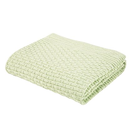 Elegant Baby Ribbed Blanket, Green, 36" X 45" (Discontinued by Manufacturer)