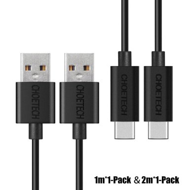 USB Type C Cable, CHOE 2Pack [3.3ft & 6.6ft] 56k ohm pull-up resistor USB C to USB A Cable for Nexus 6p, Nexus 5x, Lumia 950xl/950, the new MacBook and Other Type-C Supported Devices