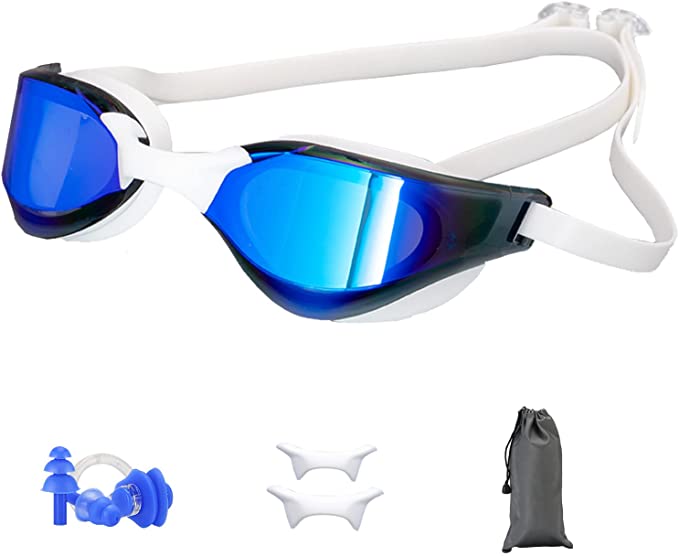 Swimming Goggles for Men/Women,anti-glare Anti-Fog UV Protection Mirrored Wide Vision Adult Swim Goggles, Boys/Girls/Junior