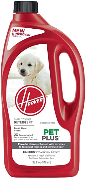 Hoover PetPlus Pet Stain & Odor Remover Solution Formula, 32 oz, AH30325NF