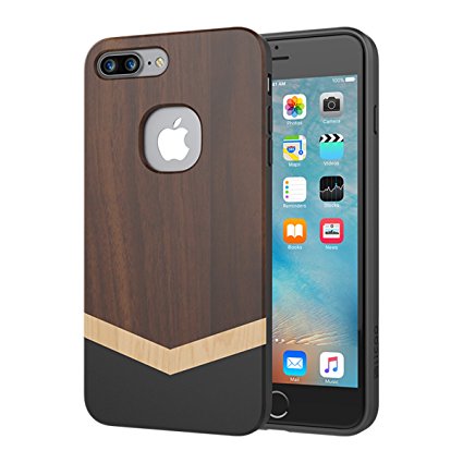 iPhone 7 Plus Case, Slicoo® [Nature Series] Wood Slim Covering Case for iPhone 7 Plus (2016) [Lifetime Warranty]