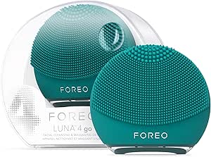 FOREO LUNA 4 go Gesichtsreinigungsbürste & straffende Massage - Premium Hautpflege - Verbessert Aufnahme von Gesichtspflegeprodukten - Einfache Hautpflege-Tools - Für alle Hauttypen - Evergreen