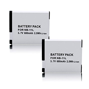 Mr.Batt 680mAh Replacement Battery for Canon NB-11L, NB-11LH (Pack of 2)