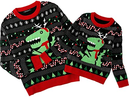 Simplee kids Ugly Christmas Sweater Family Matching Outfits for Holiday Party Knitted Pullover