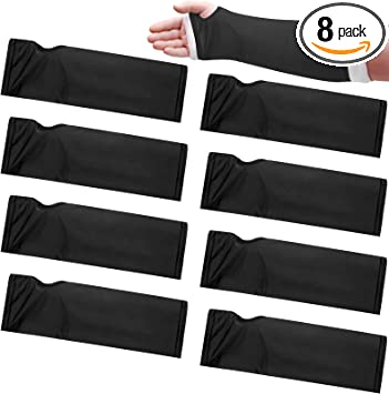 8 Pcs Arm Cast Cover Black Short Cast Covers Protector Arm Sling Sleeve Cast Decorations Removable and Washable Arm Wrist Elbow Protection Cover 11 Inch Length x 9-11 Inch Circumference