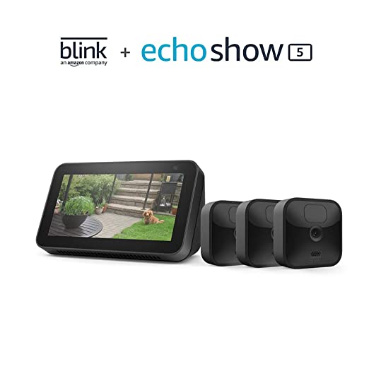 Blink Outdoor 3 Cam Kit bundle with Echo Show 5 (2nd Gen)