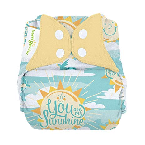 bumGenius Freetime All-in-One One-Size Snap Closure Cloth Diaper (My Sun)