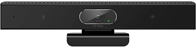 1080P Conference Webcam All in One HD Video and Audio Conferencing System,with Microphone and Speaker for Small Meeting Rooms Wide Angle (Black)