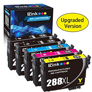 E-Z Ink (TM) Remanufactured Ink Cartridge Replacement for Epson T288XL 288 XL 288XL High Capacity to use with Expression XP-440 XP-340 XP-330 XP-430 XP-446 XP-434 (5 Pack, Upgraded Version)
