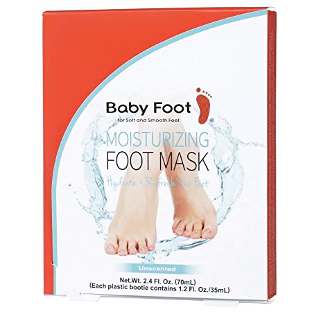 Baby Foot - Moisturizing Foot Mask 2.4 Fl Oz - Unscented Pair (2 Pack)