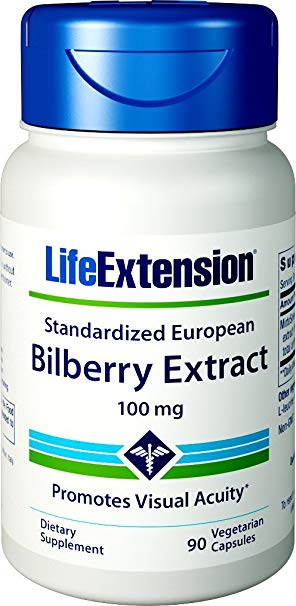 Life Extension Bilberry Extract 100 mg, 90 Vegetarian Capsules