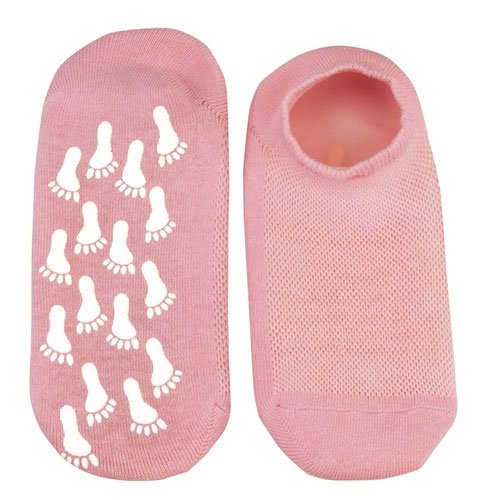 Pink Moisturising Foot Gel Socks Slippers One Size