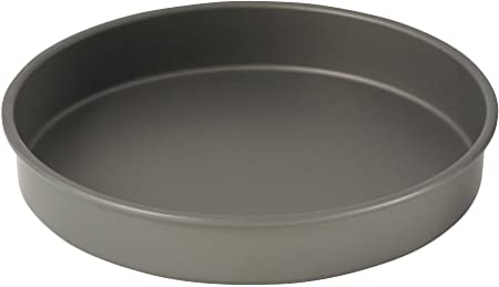 WINCO HAC-122 Round Cake Pan, 12-Inch, Hard Anodized Aluminum,Black