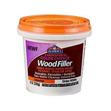 Elmer's Carpenter's Color Change Wood Filler, 8 oz., White (E916)