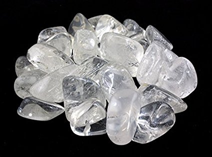 Crystal Allies Materials: 1lb Bulk Tumbled Clear Quartz Stones - Large 1"  Polished Natural Crystals for Reiki Crystal Healing *Wholesale Lot*
