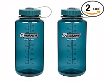 Nalgene Tritan Wide Mouth, Cadet with Matching Cap 32oz, Set of 2