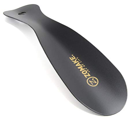 ZOMAKE Metal Shoe Horn Professional Shoehorn Portable for Travel Use 19cm